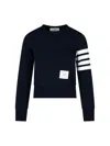 Thom Browne 4-bar Crewneck Sweatshirt In Black
