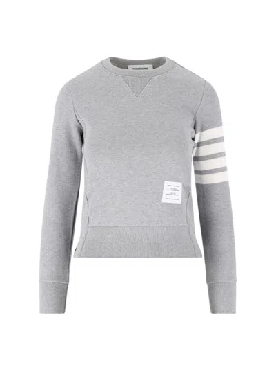 THOM BROWNE 4-BAR' CREWNECK SWEATSHIRT - GREY