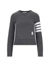 Thom Browne Crewneck Sweatshirt In Gray