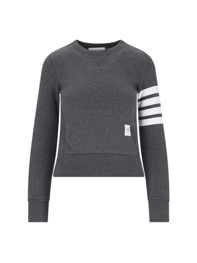 THOM BROWNE 4-BAR" CREWNECK SWEATSHIRT - GREY