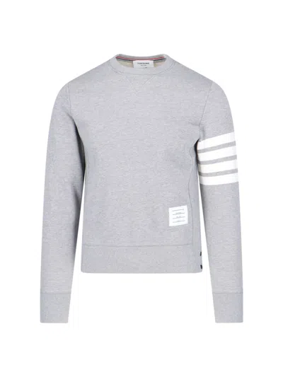 THOM BROWNE 4-BAR CREWNECK SWEATSHIRT - GREY