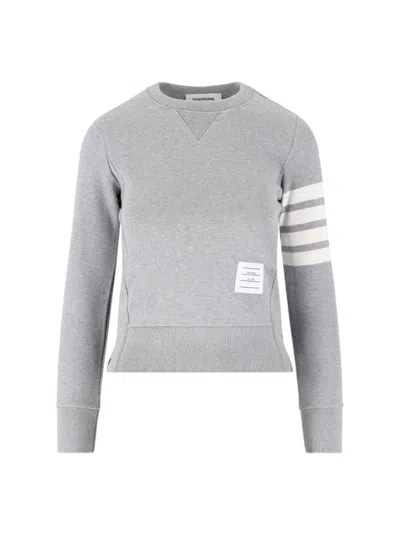 THOM BROWNE THOM BROWNE 4-BAR' CREWNECK SWEATSHIRT – GREY