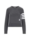 Thom Browne Crewneck Sweatshirt In Gray