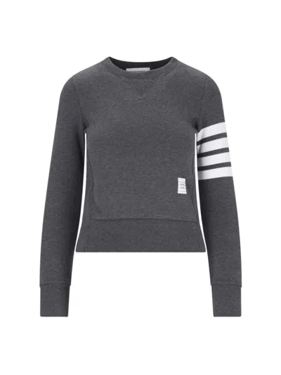 THOM BROWNE THOM BROWNE "4-BAR" CREWNECK SWEATSHIRT – GREY