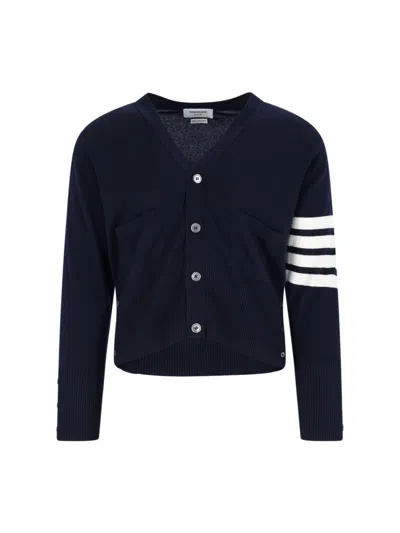 THOM BROWNE '4-BAR' CROP CARDIGAN