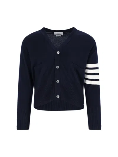 THOM BROWNE 4-BAR CROP CARDIGAN