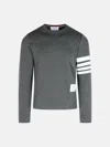 Thom Browne '4 Bar' Dark Grey Cotton Sweatshirt