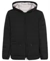 Thom Browne Down Jacket 4bar In Black