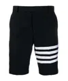 Thom Browne 4-bar Plain Weave Suiting Shorts In Black