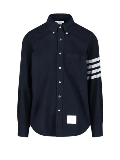 Thom Browne ''4-bar' Detail Shirt In Blue