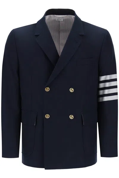 Thom Browne Cropped Jacket In Blue