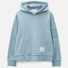 Thom Browne 4 Bar Double Face Knit Hoodie Light Blue In Blue