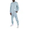 Thom Browne 4 Bar Double Face Knit Hoodie Light Blue In Blue