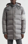 THOM BROWNE THOM BROWNE 4-BAR DOWN HOODED COAT
