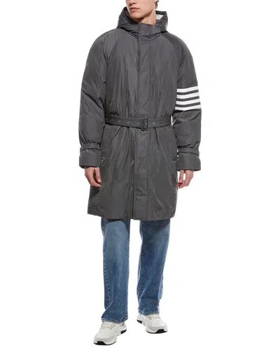 Thom Browne 4 Bar Down Parka In Gray