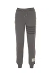 Thom Browne 4-bar Drawstring Joggers In Grey