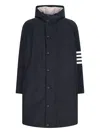 Thom Browne '4-bar Footbal' Parka In Blue