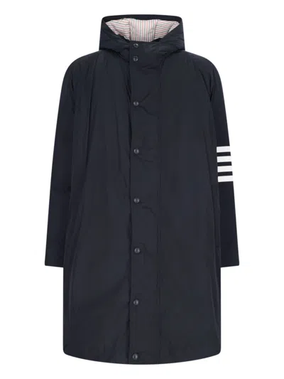 Thom Browne '4-bar Footbal' Parka In Blue