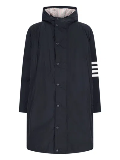 Thom Browne "4-bar Football" Parka – Navy In Blue