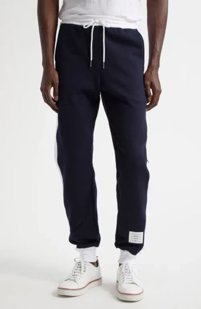 Thom Browne 4-bar French Terry Joggers In Blue