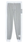 Thom Browne 4-bar French Terry Joggers In Light Grey