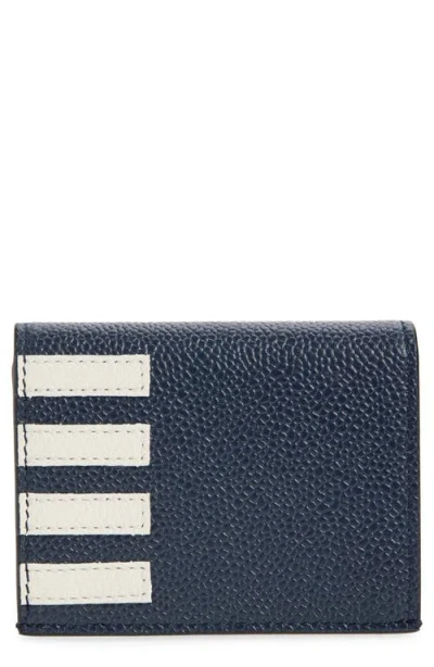 Thom Browne 4-bar Grained Leather Bifold Card Case