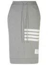 THOM BROWNE 4-BAR GREY COTTON SKIRT