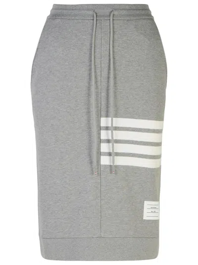 Thom Browne 4-bar Grey Cotton Skirt