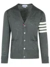 Thom Browne 4-bar Wool Fine Knit Cardigan