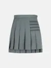 Thom Browne '4-bar' Grey Virgin Wool Skirt In Grey