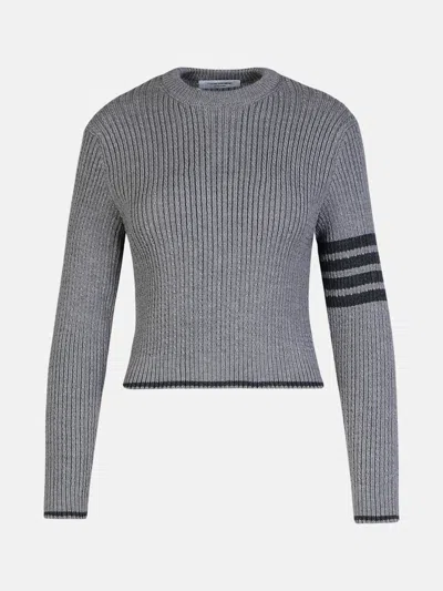 Thom Browne '4 Bar' Grey Virgin Wool Sweater