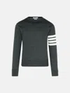 Thom Browne '4-bar' Grey Virgin Wool Sweater In Grey
