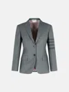 Thom Browne '4-bar' Grey Wool Blazer In Grey