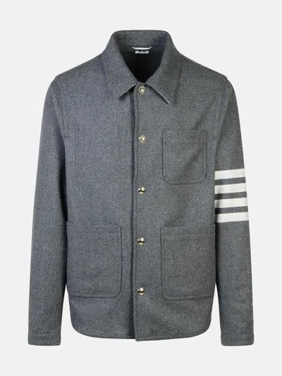 Thom Browne '4 Bar' Grey Wool Blend Jacket