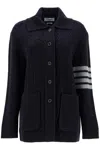 Thom Browne '4-bar Heavy Knit Cardigan In Blue