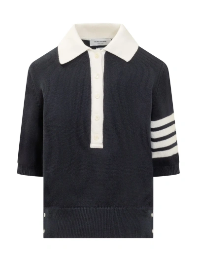 Thom Browne 4-bar Hector Polo In Navy
