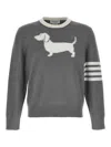 Thom Browne 4-bar Hector Sweaters And Cardigans In Grey