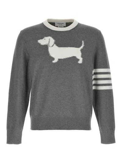 Thom Browne 4-bar Hector Jumper In Grey