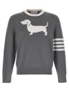 Thom Browne 4-bar Hector Sweaters And Cardigans In Grey