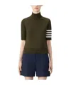 Thom Browne 4-bar High-neck Knitted Top In Black