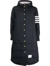 Thom Browne Navy Blue Feather Down 4-bar Coat In 415 Navy