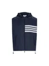 Thom Browne 4-bar Stripe Ripstop Hooded Gilet In Blue