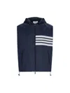 Thom Browne 4-bar Stripe Ripstop Hooded Gilet In Blue