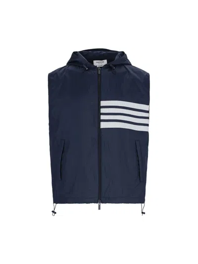 THOM BROWNE '4-BAR' HOODED VEST