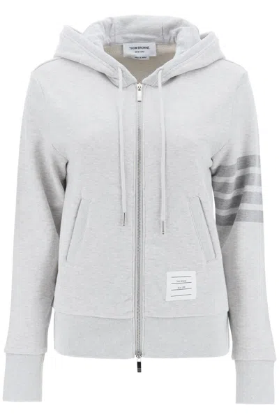 THOM BROWNE 4-BAR HOODIE WITH ZIPPER AND