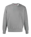 Thom Browne 4-bar Intarsia Mock-neck Sweatshirt In Gray