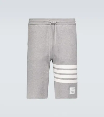 THOM BROWNE 4-BAR JERSEY COTTON SHORTS,P00501823