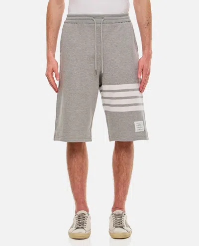 Thom Browne 4-bar Jersey Sweat Shorts In Grey