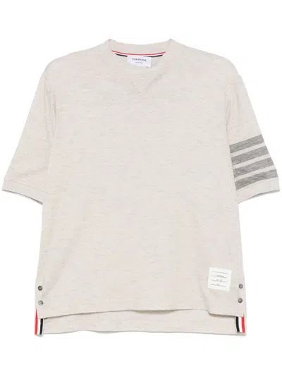Thom Browne 4 Bar Jersey T-shirt In Gray
