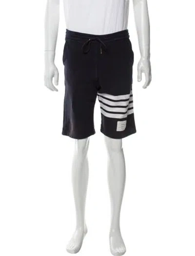 Pre-owned Thom Browne 4 Bar Jogger Shorts In Blue